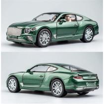 Diecast Car High Simulation Diecast Alloy Car Model Sound Light Toy Kid Birthday Present 1:24 For Bentley For Continental GT (Color : Green)