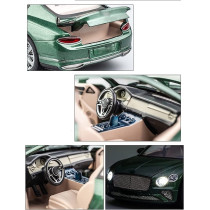Diecast Car High Simulation Diecast Alloy Car Model Sound Light Toy Kid Birthday Present 1:24 For Bentley For Continental GT (Color : Green)