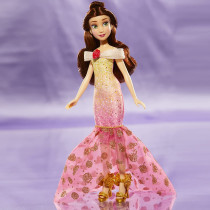 DISNEY Princess Life Belle Fashion Doll, 10 Outfit Combinations, Toy For Kids 3 Years Old And Up, F4625