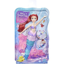 DISNEY Princess Rainbow Reveal Ariel, Color Change Doll, DISNEY'S The Little Mermaid Water Toy For Girls 3 Years And Up, F0399