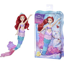 DISNEY Princess Rainbow Reveal Ariel, Color Change Doll, DISNEY'S The Little Mermaid Water Toy For Girls 3 Years And Up, F0399