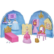 DISNEY Princess Secret Styles Cinderella Story Skirt, Playset with Doll, Furniture, and Extra Fashions, Toy for Girls 4 Years Old and Up