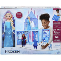 DISNEY'S Frozen Elsa'S Fold And Go Ice Palace, Elsa And Olaf Dolls, Castle Playset, Toy For Kids Ages 3 And Up
