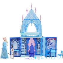 DISNEY'S Frozen Elsa'S Fold And Go Ice Palace, Elsa And Olaf Dolls, Castle Playset, Toy For Kids Ages 3 And Up