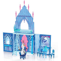 DISNEY'S Frozen Elsa'S Fold And Go Ice Palace, Elsa And Olaf Dolls, Castle Playset, Toy For Kids Ages 3 And Up