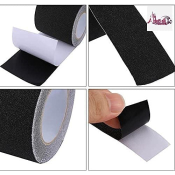 HARDWAREUAE 5M Roll Anti Slip Tape Stickers For Stairs Decking Strips For Stair Floor Bathroom Self Adhesive(Black)