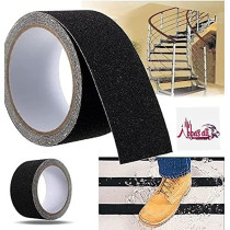 HARDWAREUAE 5M Roll Anti Slip Tape Stickers For Stairs Decking Strips For Stair Floor Bathroom Self Adhesive(Black)