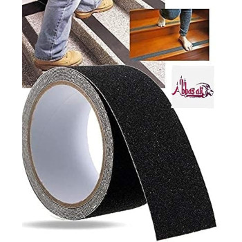 HARDWAREUAE 5M Roll Anti Slip Tape Stickers For Stairs Decking Strips For Stair Floor Bathroom Self Adhesive(Black)