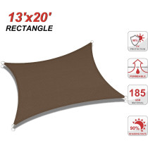 ABCCANOPY Sun Shade Sail, Uv Block Canopy Sun Awning For Patio, Deck, Backyard (Brown)