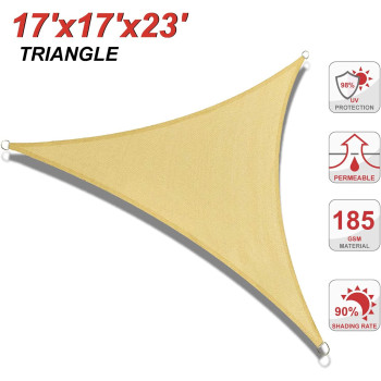 ABCCANOPY Sun Shade Sail, 13'X23' Uv Block Canopy Sun Awning For Patio, Deck, Backyard (Beige)