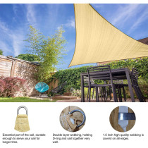 ABCCANOPY Sun Shade Sail, 13'X23' Uv Block Canopy Sun Awning For Patio, Deck, Backyard (Beige)