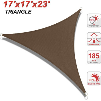 ABCCANOPY Sun Shade Sail, 13'X23' Uv Block Canopy Sun Awning For Patio, Deck, Backyard (Brown)