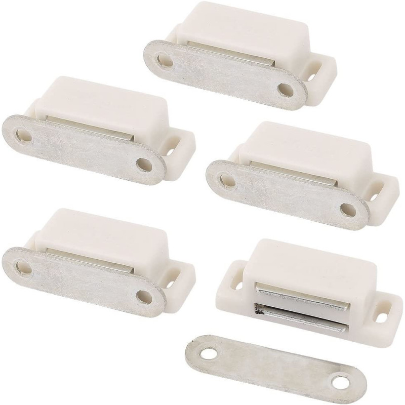 Aexit Self-Aligning Magnet Latch Lock (White,5 Pieces)