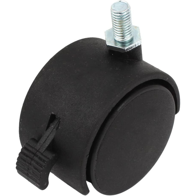 Aexit Table (Home Hardware) Chair Black Plastic 8MM Screw Stem 2" Dia Wheel 360 Degree Rotation Swivel Brake (28Ry879Qf369) Locking Caster