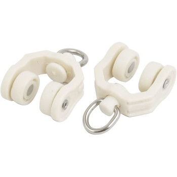 Aexit Twin Wheel Plastic Curtain Track Rail Roller Hanging Glider (33Ry276Qf184, Beige,30 Pieces,10MM)