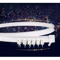 Aimyoo 3 Metres / 9.8 Feet Curved Curtain Track - Bendable Straight Windows & Balcony Slide Rail Top Mounting Ceilling Installation