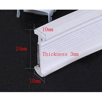 Aimyoo 3 Metres / 9.8 Feet Curved Curtain Track - Bendable Straight Windows & Balcony Slide Rail Top Mounting Ceilling Installation