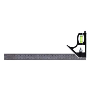 AKOZON Combination Square Ruler 300MM 12" - Stainless Steel Adjustable Engineers Combination Square Set Kit Right Angle Ruler