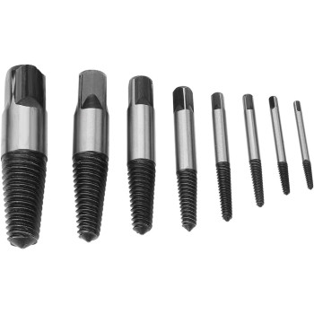 AKOZON Screw Extractor 8 Pieces Easy Out Bolt Extractor Set Broken Screw Bolts Extractors Remover Damaged Screw Bolts Removal Tool