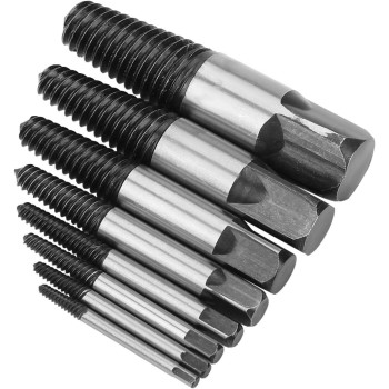 AKOZON Screw Extractor 8 Pieces Easy Out Bolt Extractor Set Broken Screw Bolts Extractors Remover Damaged Screw Bolts Removal Tool