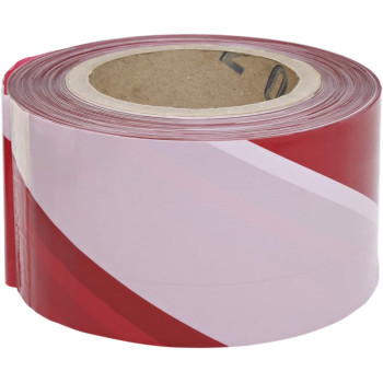 American Safety Za068_R Warning Tape 250 Meter, Red And White