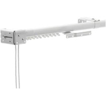 American Style Ultra Corded Adjustable Curtain Rail, 210 X 390 Cm/4M, White