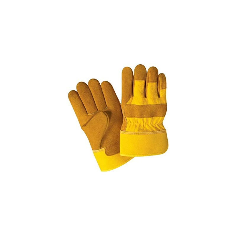 Apex Yellow Safety Hand Gloves Leather