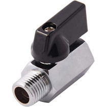 AQSON 1/4" Brass Mini Ball Valve Npt Female X Male Shut-Off Valve