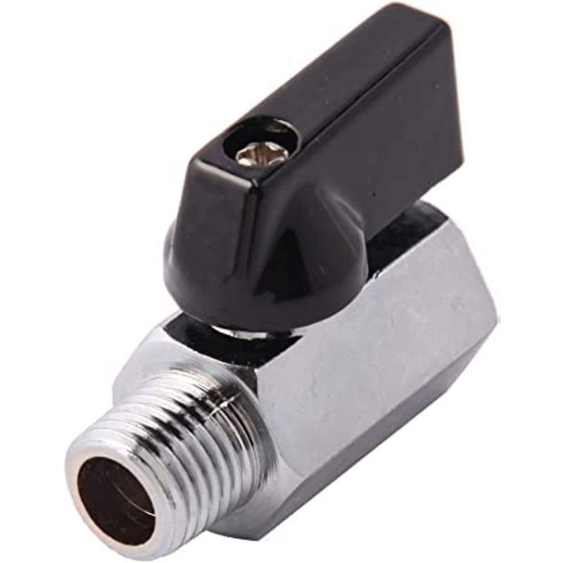 AQSON 1/4" Brass Mini Ball Valve Npt Female X Male Shut-Off Valve