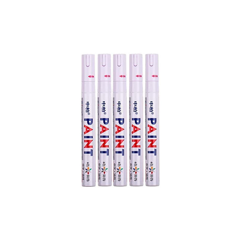 AQSON Car Moto Auto Permanent Tyre Tread Rubber Waterproof White Marker Paint Pen - 10 Pieces