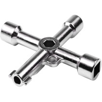 ATOPLEE 1Pcs 4 In 1 Alloy Triangle/Square Universal Cross Triangle Key For Train Electrical Elevator Cabinet Valve