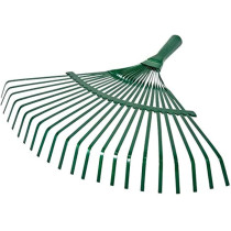 Beorol-Garden Leaf Rake Metal With Wooden Handle (Lamella Teeth)
