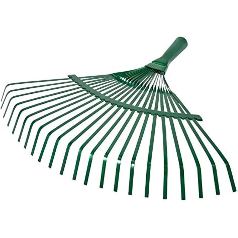 Beorol-Garden Leaf Rake Metal With Wooden Handle (Lamella Teeth)