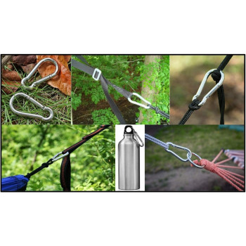 Branded Boards Heavy Duty Zinc-Galvanized Steel Carabiner Spring Snap Clip Link Hooks. 200-400Lb Load Rating. 6 Packs, 12 Packs And Variety Packs.