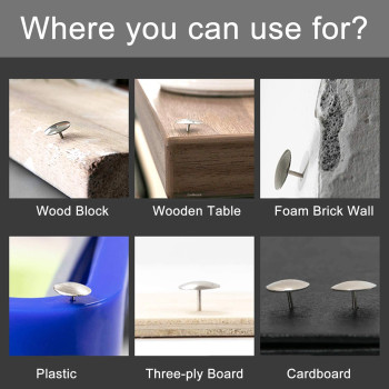 BronaGrand 100 Pieces Upholstery Tacks Furniture Nails Pins, 7/16 Inch (Silver)