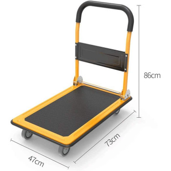 BTYAY Folding Platform Cart Rolling Flatbed Cart Hand Platform Truck Push Dolly For Loading, Green