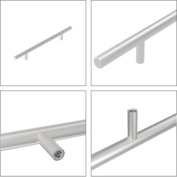 BUHO1991 Kitchen Handles With Screws Stainless Steel T Bar Cabinet Cupboard Handle Pull Handle Door Handle Set For Kitchen Drawer Bedroom Furniture