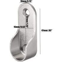 BYHLYH 10 Pcs Zinc Alloy Oval Wardrobe Hanging Rail Rod Rail Hanger Standard Tube Support Wardrobe Rod Socket Fitting Round Bracket Stainless Steel Closet Rod Brackets