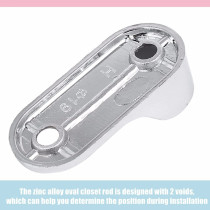 BYHLYH 10 Pcs Zinc Alloy Oval Wardrobe Hanging Rail Rod Rail Hanger Standard Tube Support Wardrobe Rod Socket Fitting Round Bracket Stainless Steel Closet Rod Brackets