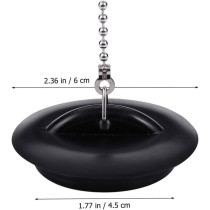 Cabilock 4Pcs Sink Plugs With Chain Rubber Sink Stopper Drain Plug With Hanging Ring Kitchen Sink Bathroom Bathtub Drain Cover Stopper Drain Protector Hair Catcher Trap