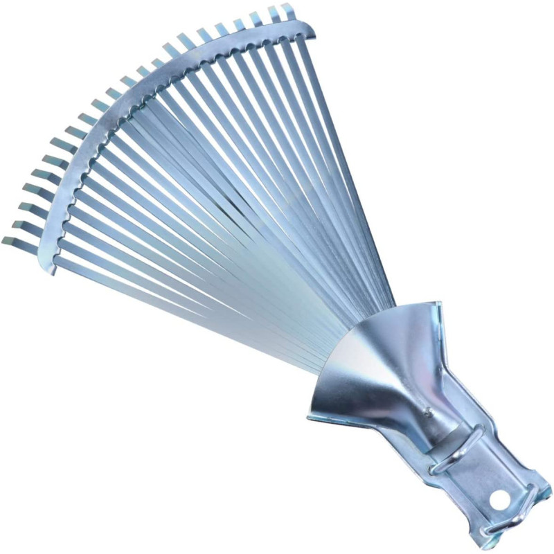 Cabilock Garden Rake 22 Teeth Gardening Lawn Rake Metal Wire Grass Rake Replacement Head Gardening Tools For Garden Grass Leaves Leaf Backyard Farm