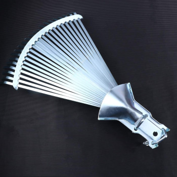 Cabilock Garden Rake 22 Teeth Gardening Lawn Rake Metal Wire Grass Rake Replacement Head Gardening Tools For Garden Grass Leaves Leaf Backyard Farm