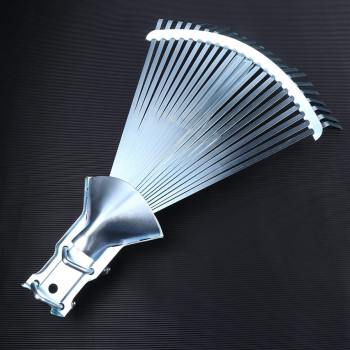 Cabilock Garden Rake 22 Teeth Gardening Lawn Rake Metal Wire Grass Rake Replacement Head Gardening Tools For Garden Grass Leaves Leaf Backyard Farm
