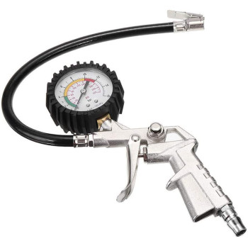 CAIDIEQUEEN 1Pc 220Psi Car Tyre Inflator Also Deflator Pump Psi Bar Air Hose With Air Pressure Gauge For Auto Truck Suv Motorcycles