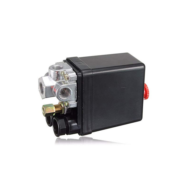 CARABAZ 90-120 Psi Air Compressor Parts Pneumatic Switch Valve Air Pump Automatic Switch Pressure Controller 12 Bar 20A 220V 4 Port
