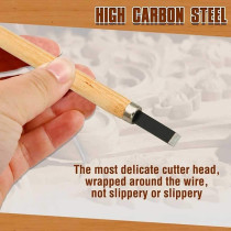 CHENGZ 6Pcs Set Wood Carving Chisels Tool Knife Woodcut Woodworking Craft Kit - Multicolor