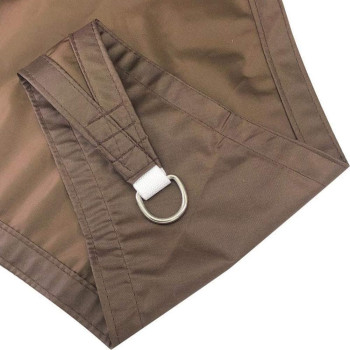 CLG Triangle Sun Shade Sail, Outdoor Swimming Pools Garden Patio, Waterproof 98% Anti-Uv Sunscreen Awning Canopy, Various Sizes, Easy Clean, Brown