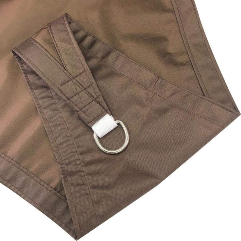CLG Triangle Sun Shade Sail, Outdoor Swimming Pools Garden Patio, Waterproof 98% Anti-Uv Sunscreen Awning Canopy, Various Sizes, Easy Clean, Brown