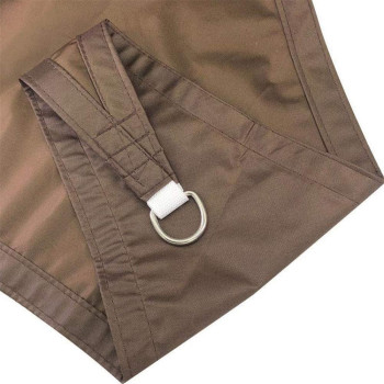 CLG Triangle Sun Shade Sail, Outdoor Swimming Pools Garden Patio, Waterproof 98% Anti-Uv Sunscreen Awning Canopy, Various Sizes, Easy Clean, Brown