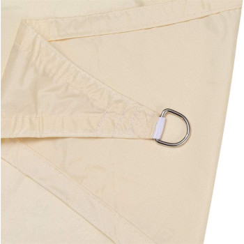 CLG Triangle Sun Shade Sail, Outdoor Swimming Pools Garden Patio, Waterproof 98% Anti-Uv Sunscreen Awning Canopy, Various Sizes, Easy Clean, Creamy-White